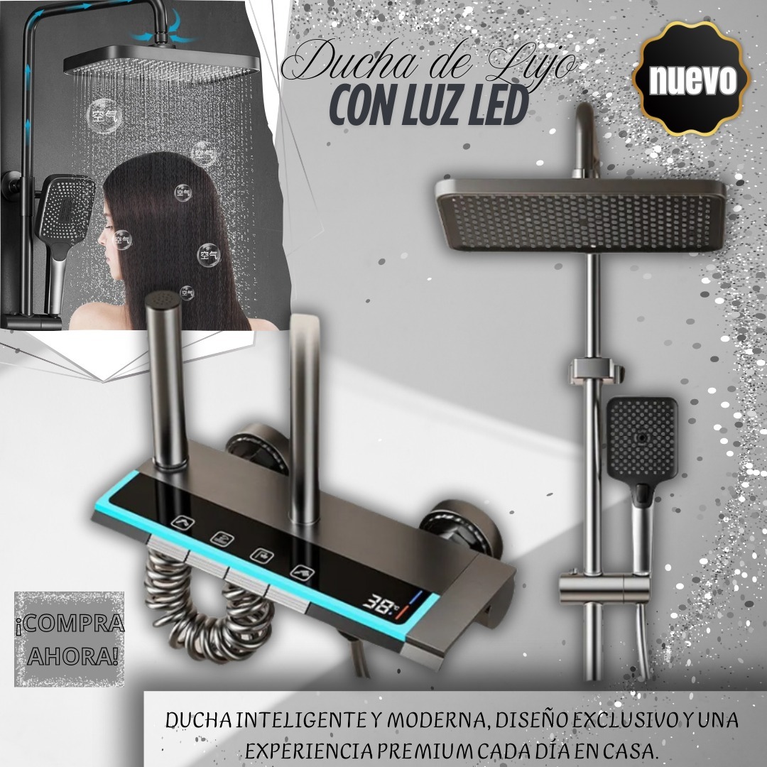 SHOWER CON LUZ LED DE LUJO💧💧